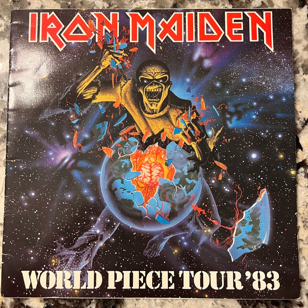 Vintage, iron maiden, world piece tour, 83 concert booklet/program